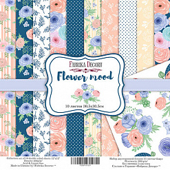 Набор бумаги 30х30 см "Flower mood", 10 листов (Фабрика Декору)