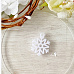 Акриловое украшение "Снежинка", цвет белый (LeoMammy)