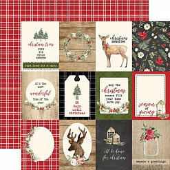 Бумага "Christmas. Journaling cards 3x4" (Carta Bella)