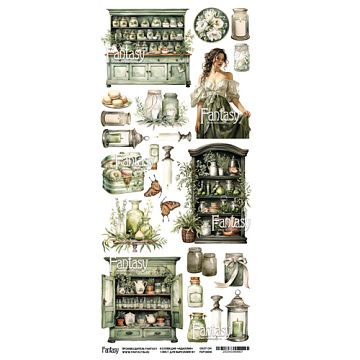 Бумага 13х28 см "Идиллия - 8. Лист для вырезания" (Fantasy)