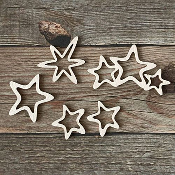 Чипборд "Звезды", 4,4 см (LeoMammy)