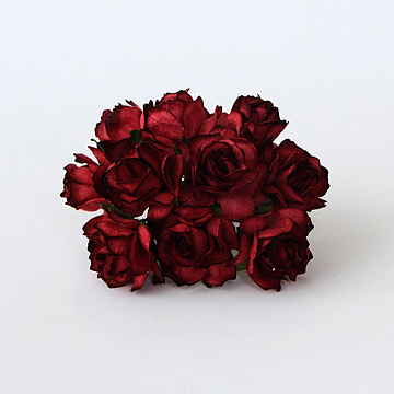 Букет кудрявых роз "Ягодный", 2 см, 10 шт (Craft)