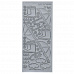Контурные наклейки "Дождливые дни", цвет серебро (JEJE)