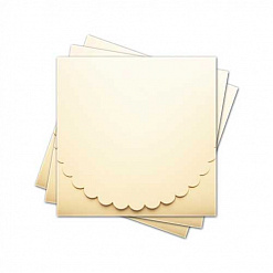 Набор заготовок для конверта под CD-диск матовый, цвет кремовый 3 шт (Лоза)