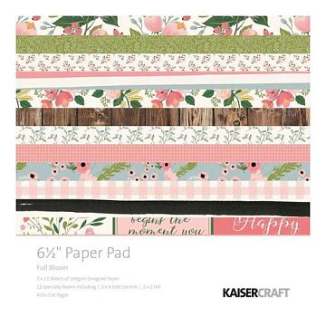 Набор бумаги 16,5х16,5 см с высечками "Full bloom", 40 листов (Kaiser)
