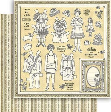 Бумага "Penny's Paper Doll Family. Color your world" (Graphic 45)